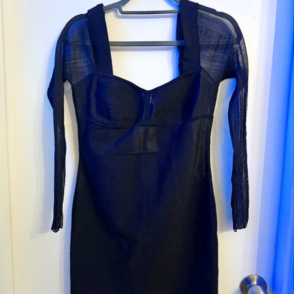 Woman Herve Leger Paris Mini Dress Size Large - Picture 9 of 12
